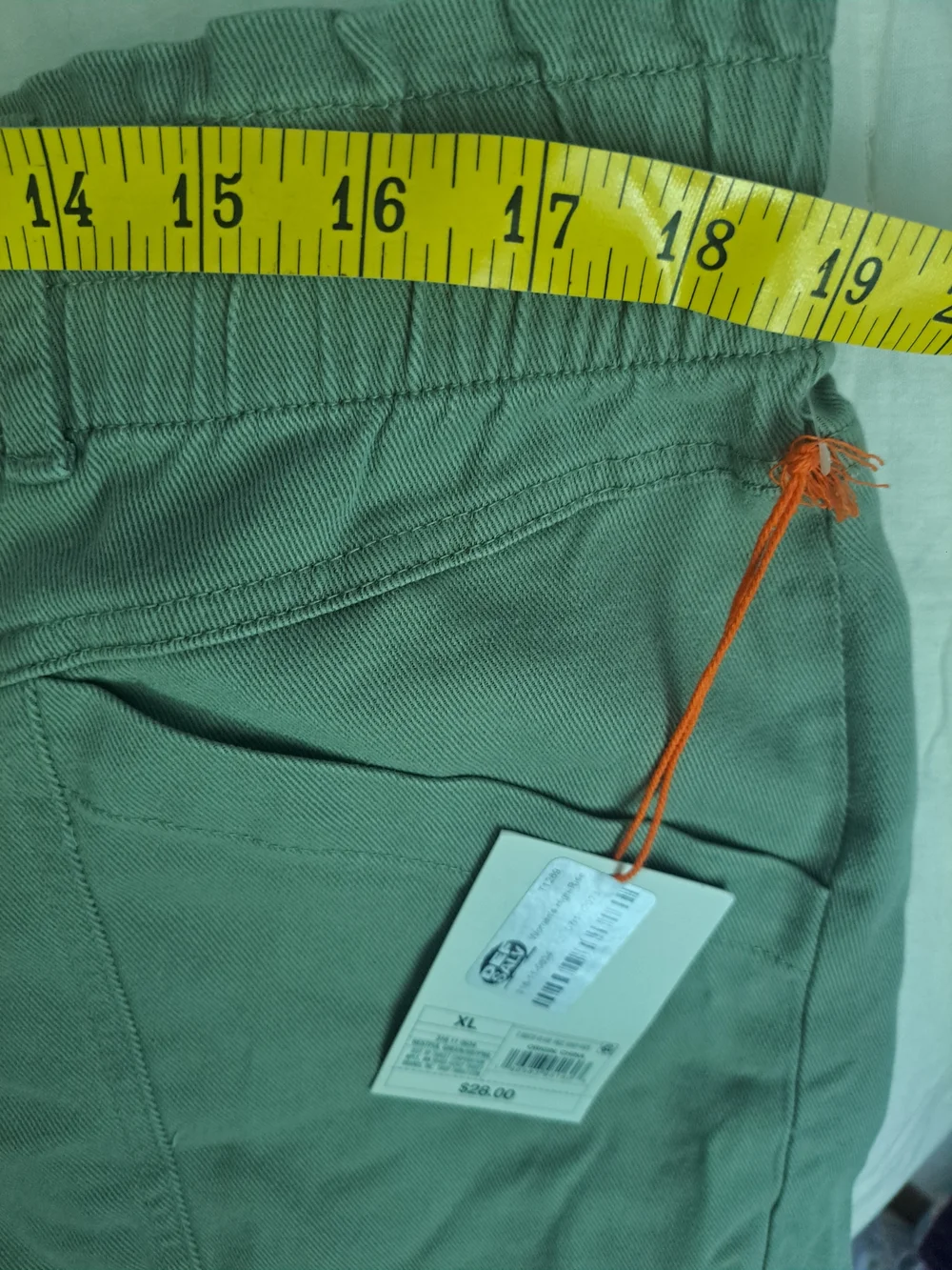 Original Penguin Sage Green High-Waist Button-Front Shorts